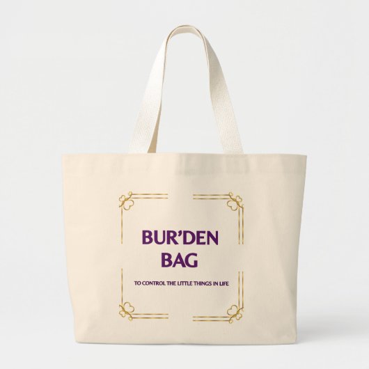 BUR'DEN BAG PURPLE CANVAS NEUTRAL TOTE BAG JUMBO STOFFBEUTEL (Vorne)