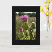 Burdock Thistle card Karte (Gelbe Blume)