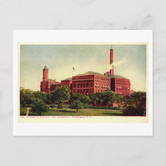 Bureau of Graving & Printing, Washington DC Postkarte (Vorderseite)