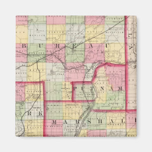 Bureau, Putnam, Stark, Marshall-Landkreis Magnet