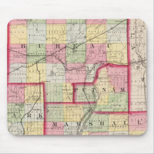 Bureau, Putnam, Stark, Marshall-Landkreis Mousepad
