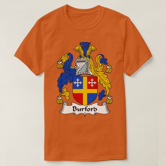 Burford Coat of Arms Familienwappen T-Shirt (Design vorne)