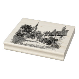 Burford Village Cotswolds Gummistempel