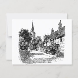 Burford Village Cotswolds Postkarte