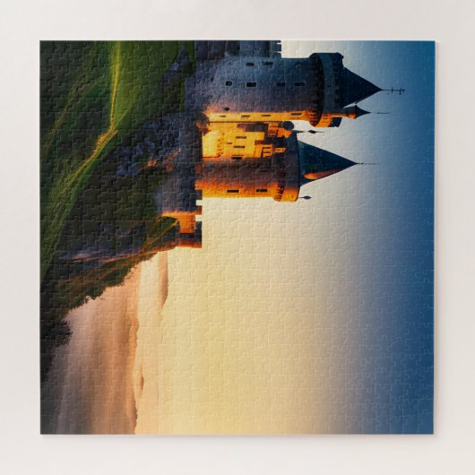 Burg am Berg in Nebel Puzzle (Horizontal)