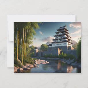 Burg am Fluss Quiet Postkarte