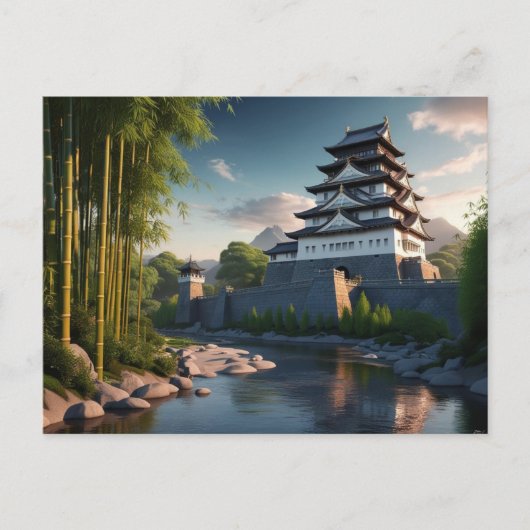 Burg am Fluss Quiet Postkarte (Vorderseite)