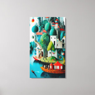 Burg am Meer Leinwanddruck