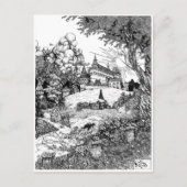 Burg auf dem Hügel Postkarte (Vorderseite)