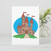 Burg auf einem Hügel Einladung (Stehend Vorderseite)