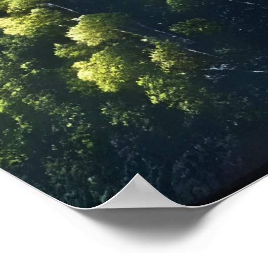 Burg auf einem Hügel im Wald | AI Art Poster (Ecke)