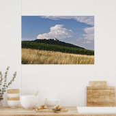 Burg auf einem Hügel Poster (Küche)