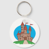Burg auf einem Hügel Rote Flaggen Schlüsselanhänge Schlüsselanhänger (Rückseite)