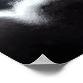 Burg auf Felsen im Sturmmeer | AI Art Poster (Ecke)