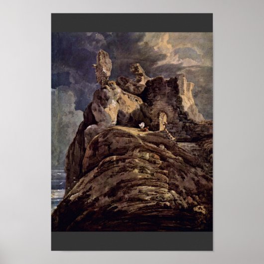 Burg Bamburgh Northumberland by Thomas Girtin (B) Poster (Vorne)