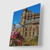 Burg Bannerman auf der Insel Bannerman Quadratische Wanduhr (Winkel)