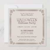 Burg, Bats & Pumpkins Halloween-Party Einladung (Rückseite)