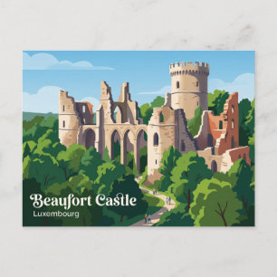 Burg Beaufort Luxemburg Postkarte