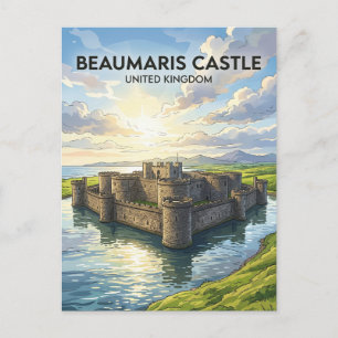 Burg Beaumaris, Anglesey Vereinigtes Königreich Postkarte