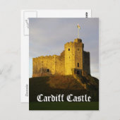 Burg bei Sunset Postkarte (Vorne/Hinten)