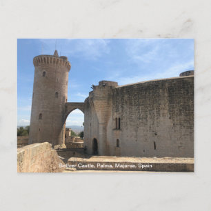 Burg Bellver, Palma, Mallorca, Spanien auf einer Feiertagspostkarte