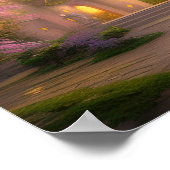 Burg Bezaubernde Forest Fantasy Kunst, Dichtung un Poster (Ecke)