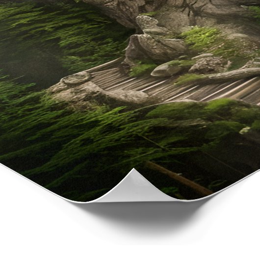 Burg Bezaubernde Forest Fantasy Kunst, Dichtung un Poster (Ecke)