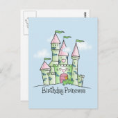 Burg Birthday Princess Postkarte (Vorne/Hinten)