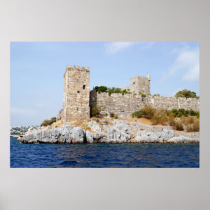 Burg Bodrum vom Meer Poster