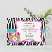 Burg Bounce House Einladung (Stehend Vorderseite)