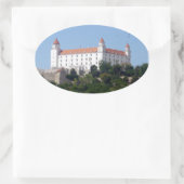 Burg Bratilava Ovaler Aufkleber (Tasche)
