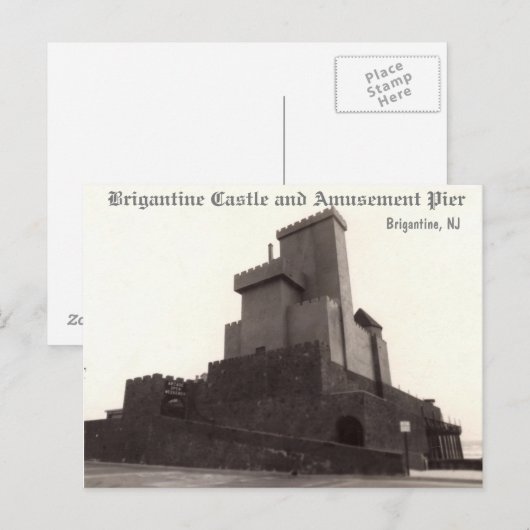 Burg Brigantine Postkarte (Vorne/Hinten)