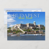 Burg Buda mit Blick auf die Donau in Budapest Postkarte (Vorne/Hinten)