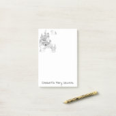 Burg Burg nach der Ausstellung Post-it Klebezettel (Auf Schreibtisch)