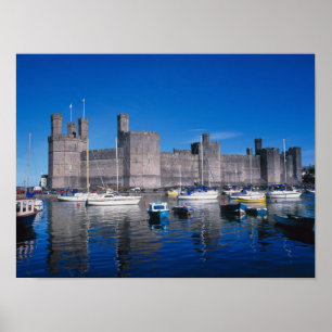 Burg Caernarfon, Gwynedd, Wales Poster