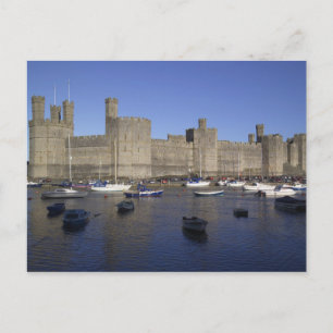 Burg Caernarfon, Gwynedd, Wales (RF) Postkarte