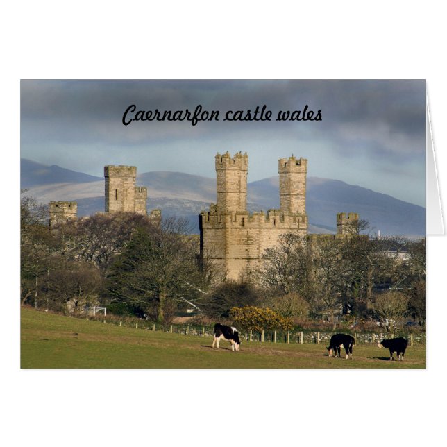 Burg Caernarfon Wales. (Vorderseite (Horizontal))