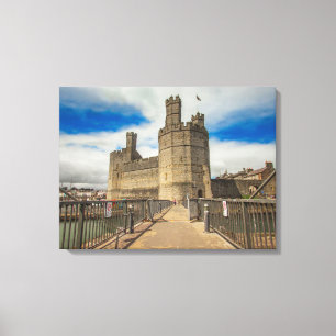 Burg Caernarfon Wales. Leinwanddruck