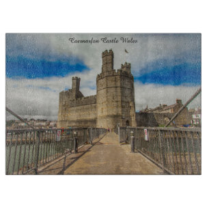 Burg Caernarfon Wales. Schneidebrett
