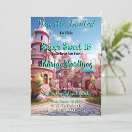 Burg Candyland Sweet 16 Einladungen