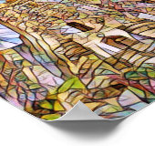 Burg Cardiff Abstraktes Highlights Poster (Ecke)