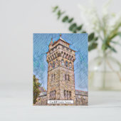 Burg Cardiff Abstraktes Kunstgiesserei Postkarte (Stehend Vorderseite)