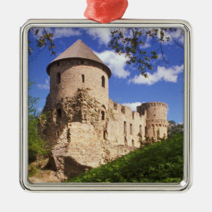 Burg Cesis in Lettland. Silbernes Ornament