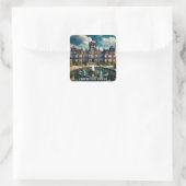 Burg Chapultepec Quadratischer Aufkleber (Tasche)