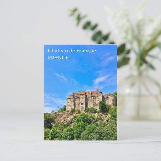 Burg Château de Boussac Postkarte (Stehend Vorderseite)