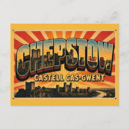 Burg Chepstow Wales Älteste Steinfestung Postkarte
