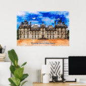 Burg Cheverny, Loire Tal, Frankreich. Poster (Heimbüro)
