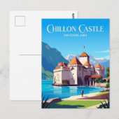 Burg Chillon Schweiz Postkarte (Vorne/Hinten)