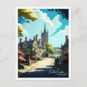 Burg Combe England Vintage Reise Postkarte (Vorderseite)