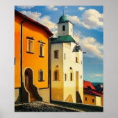 Burg Courtyard Malerposter Poster (Vorne)